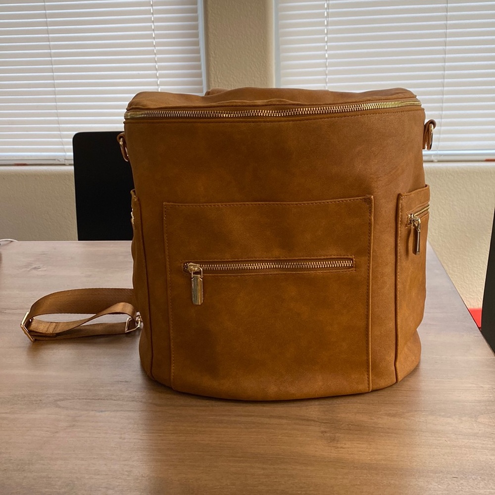 Faux Suede Backpack/Diaper bag